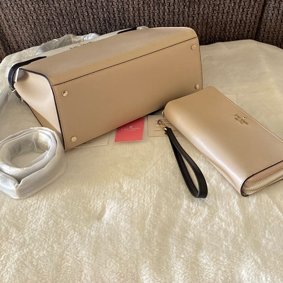NWT 2PC Set Kate Spade Satchel & Carryall Wallet - Picture 5 of 17
